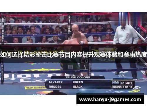 如何选择精彩拳击比赛节目内容提升观赛体验和赛事热度
