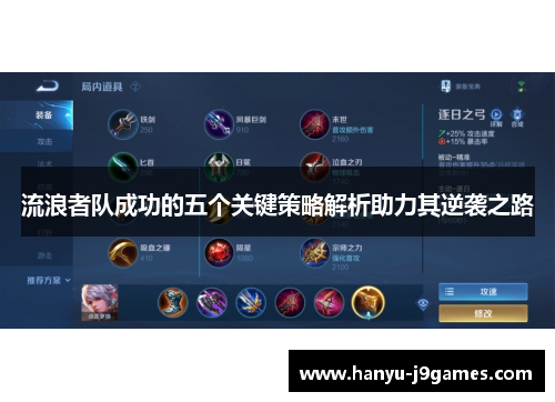 流浪者队成功的五个关键策略解析助力其逆袭之路 流浪者队成功的五个关键策略解析助力其逆袭之路